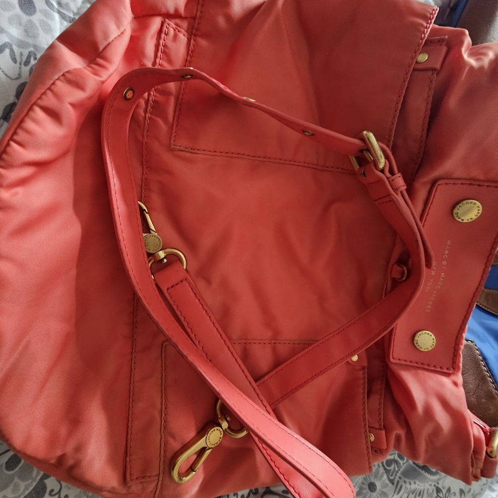 Tory Burch Blue and Coral Totes - Picture 10 of 13